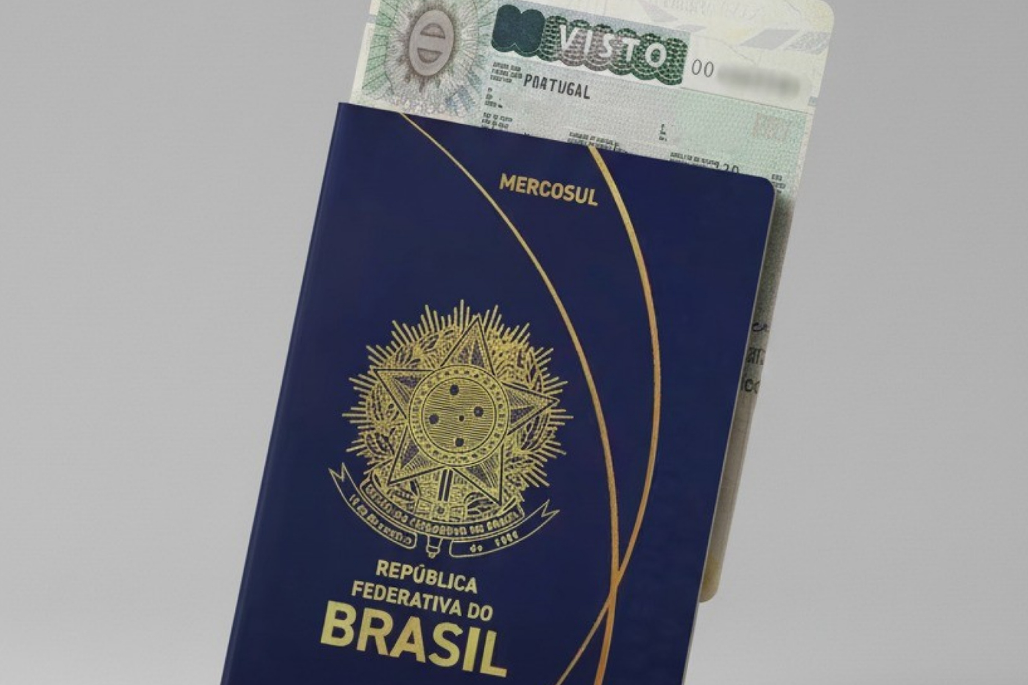 Passaporte brasileiro com visto português