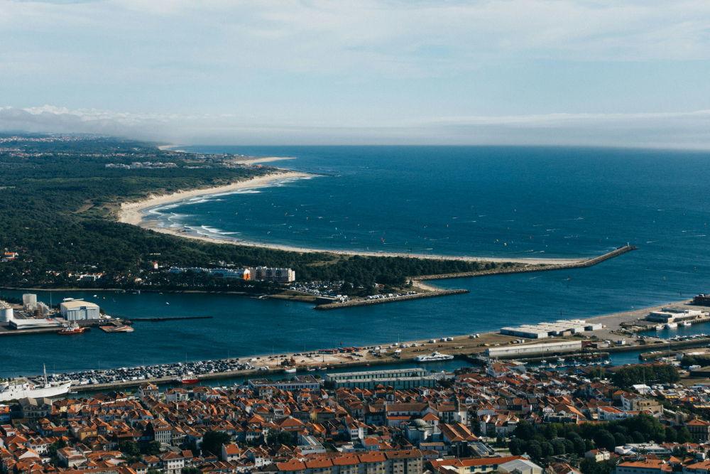 Vista da cidade de Viana do Castelo em Portugal